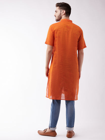 Vastramay Orange Melange Baap Beta Kurta Set