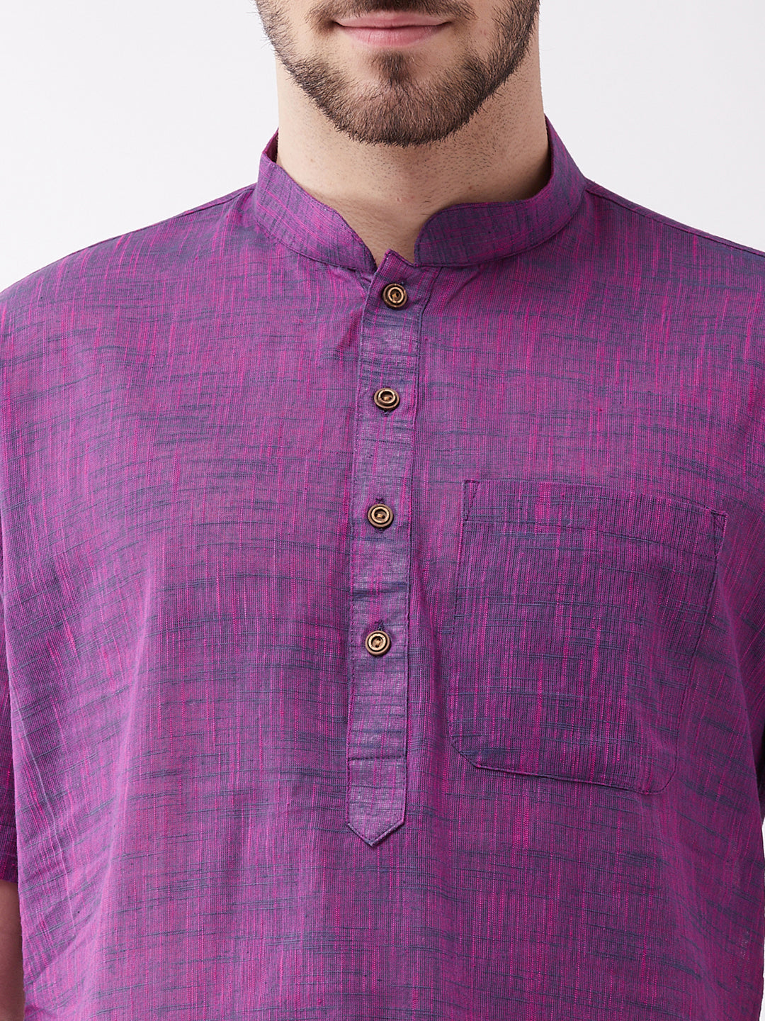 Vastramay Purple Melange Baap Beta Kurta Set