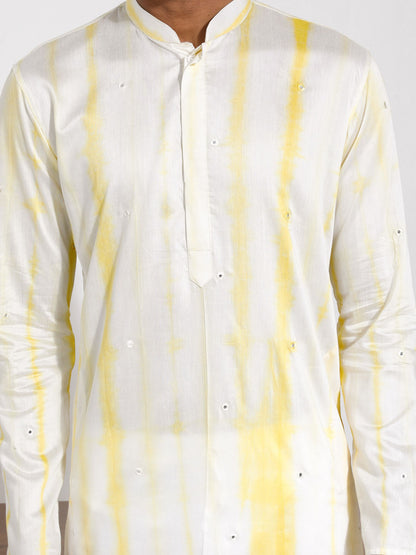 Vastramay Men's Yellow Viscose Kurta