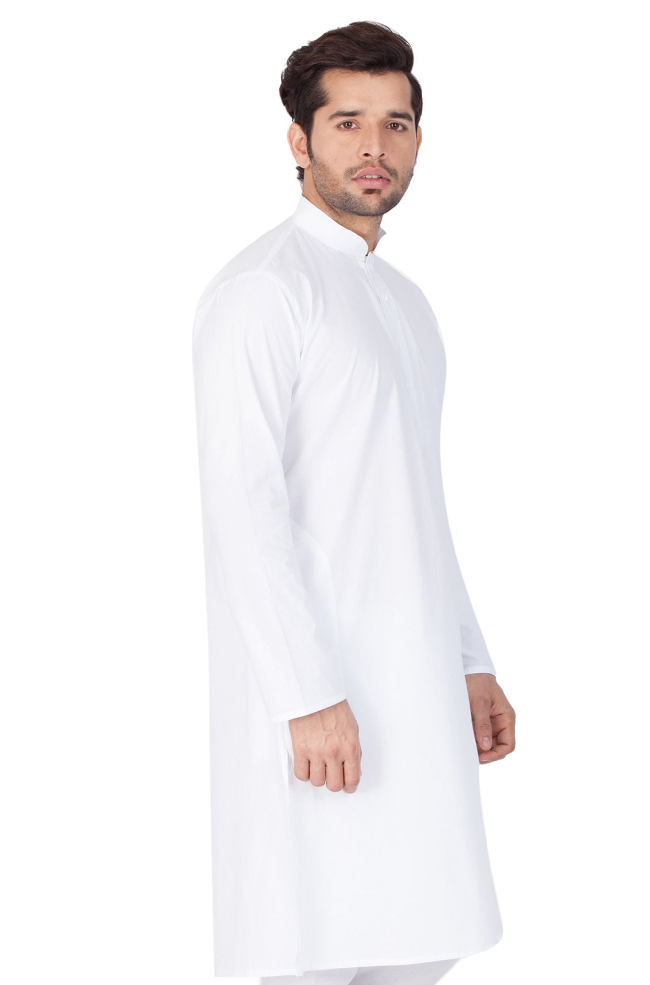 Vastramay Men's White Cotton Kurta