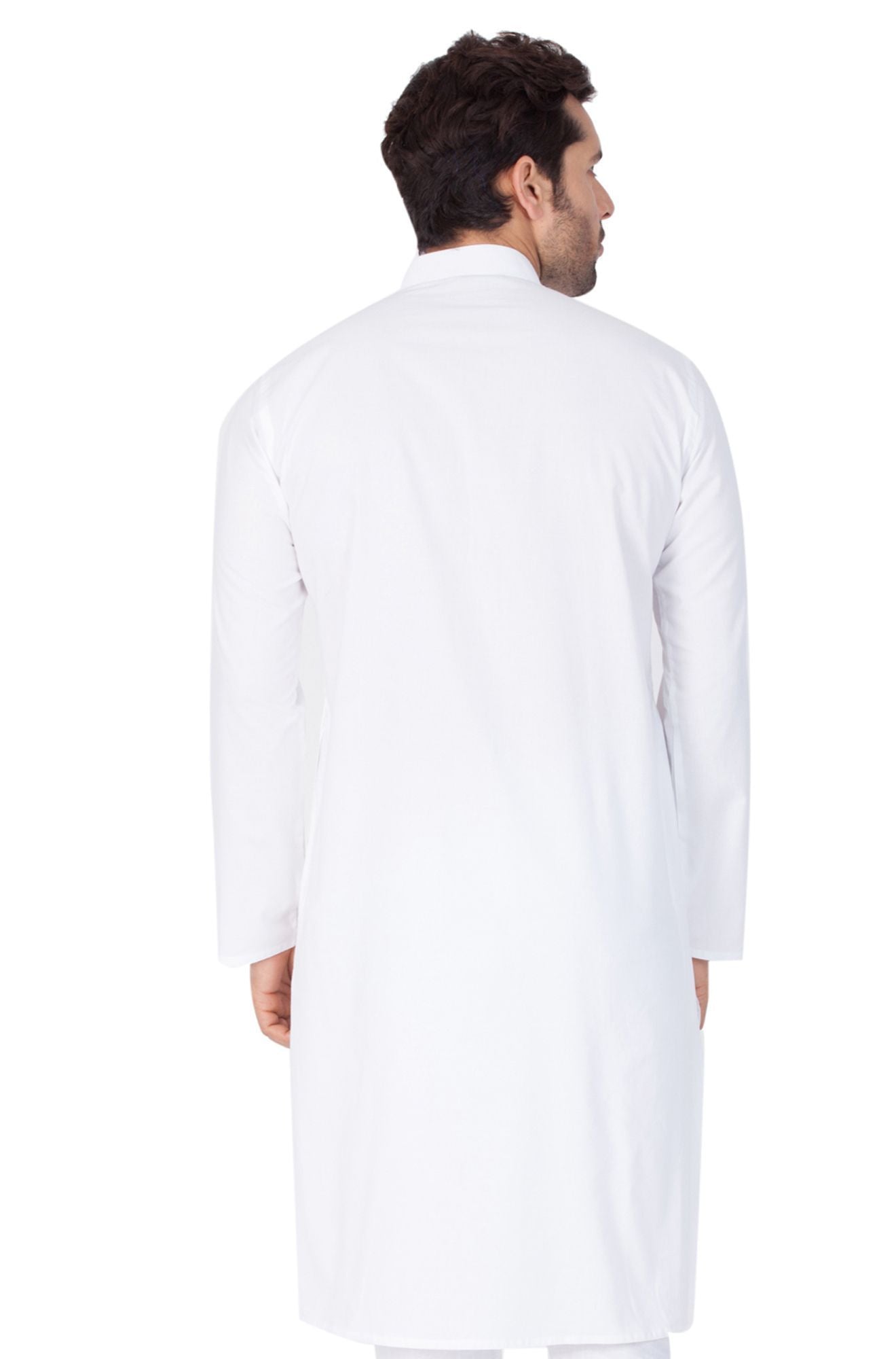 Vastramay Men's White Cotton Kurta