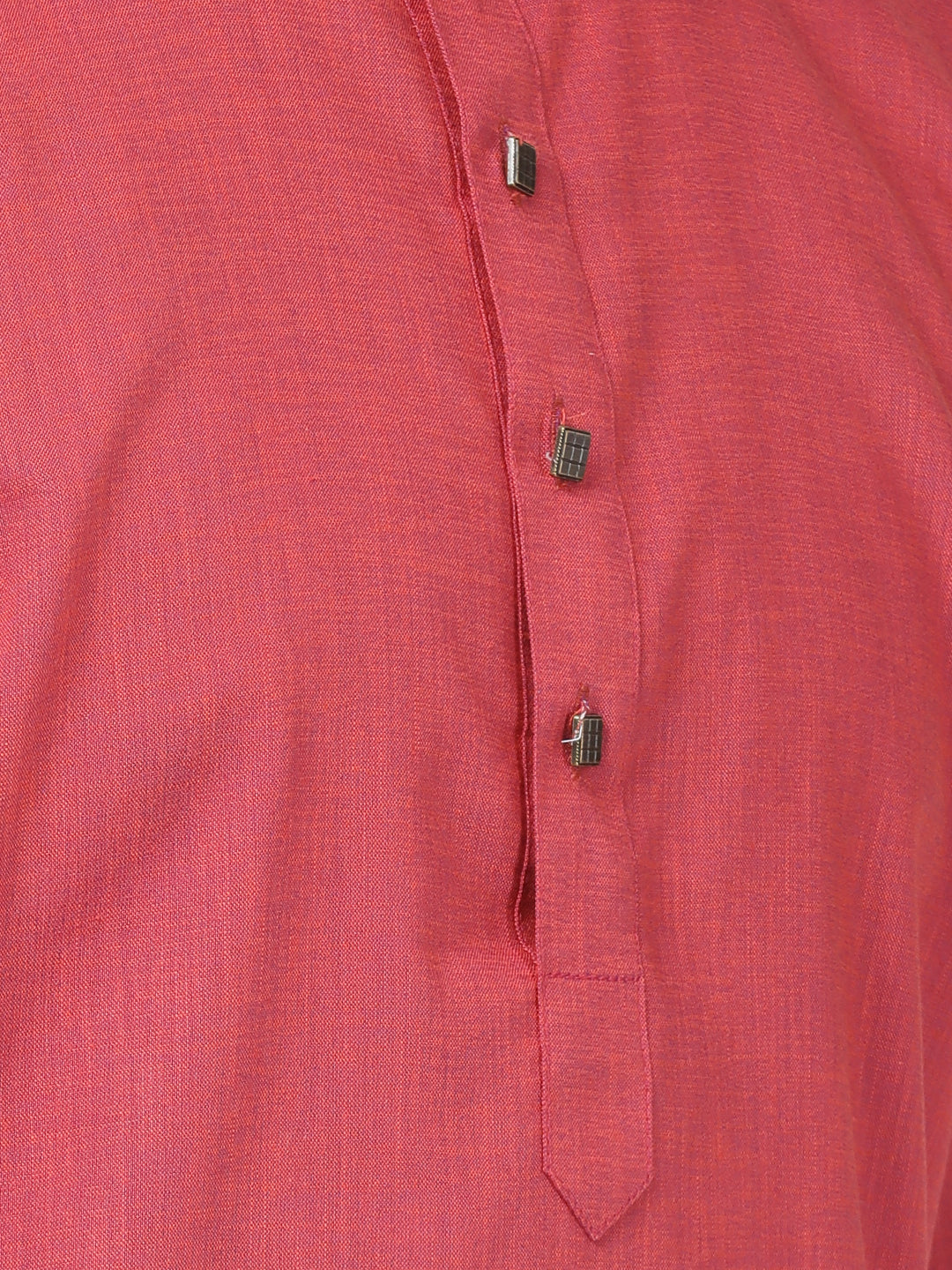 Vastramay Men's Maroon Cotton Kurta