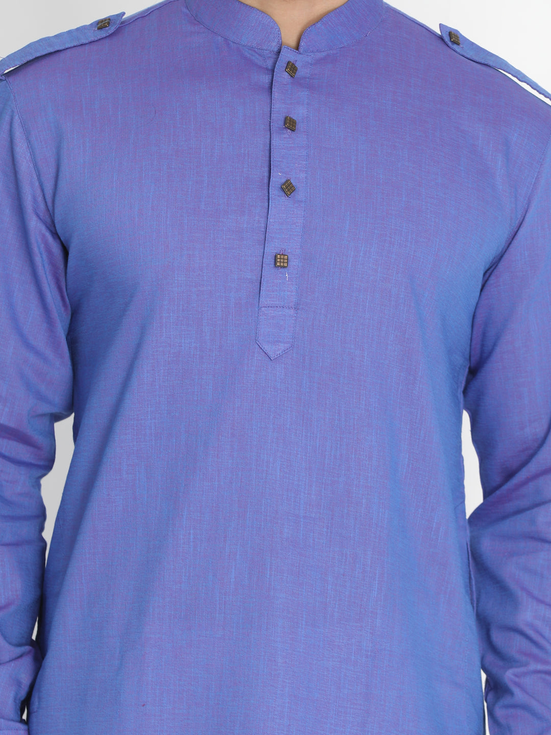 Vastramay Men's Purple Cotton Kurta