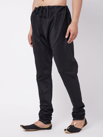 Vastramay Men's Black Silk Blend Pyjama