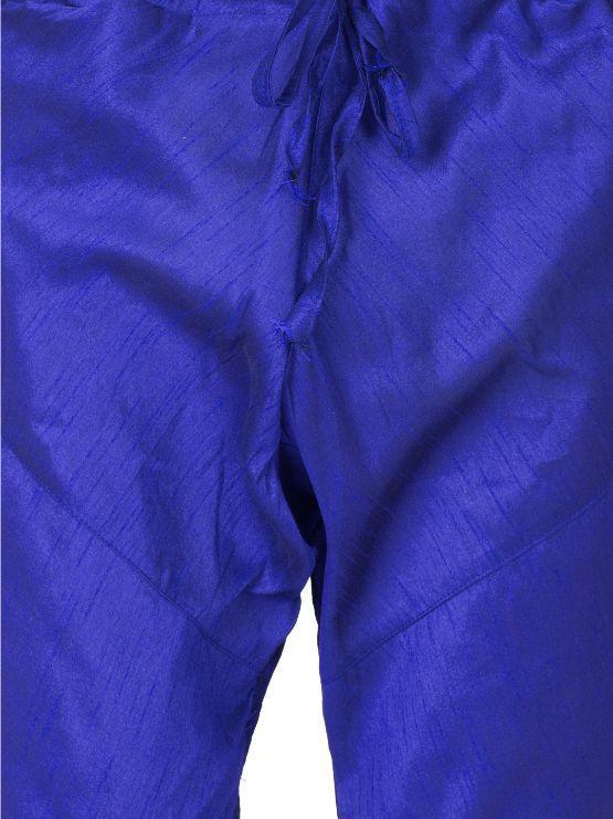 Vastramay Men's Blue Cotton Silk Blend Churidar