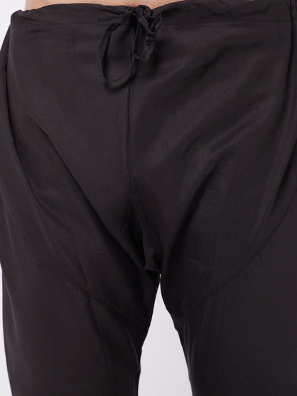 Vastramay Men's Black Cotton Blend Pyjama