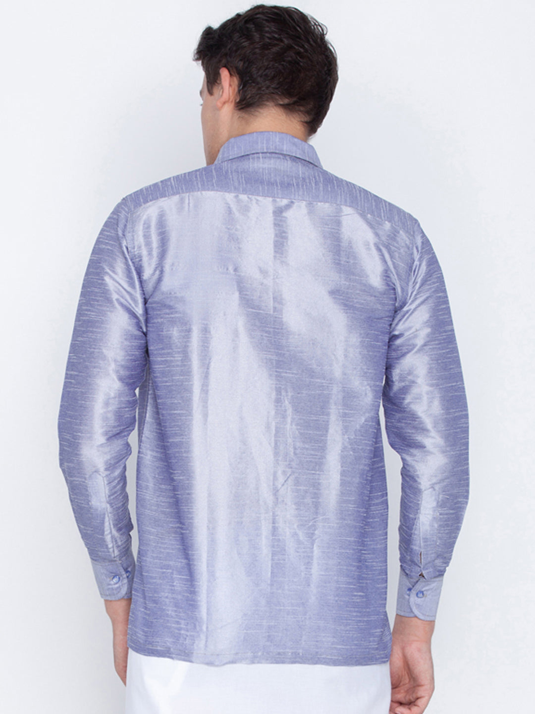 Vastramay Silk Blend Lavender Baap Beta Shirt