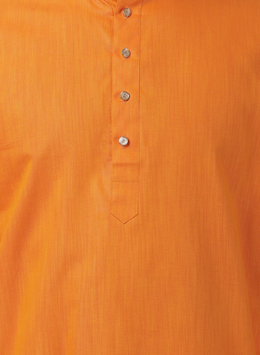 Vastramay Men's Orange Cotton Blend Kurta