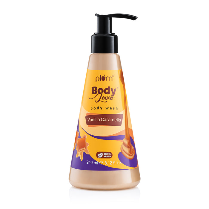 Plum vanilla caramello body wash