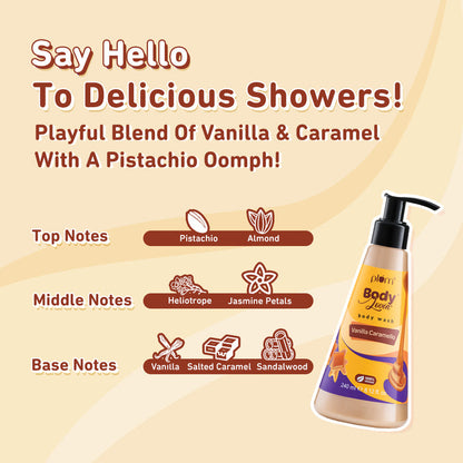 Plum vanilla caramello body wash