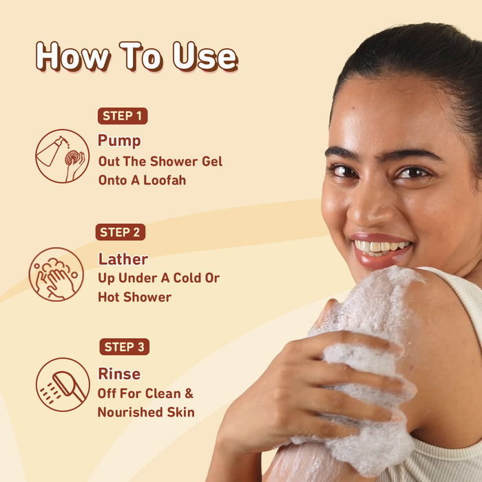 Plum vanilla caramello body wash