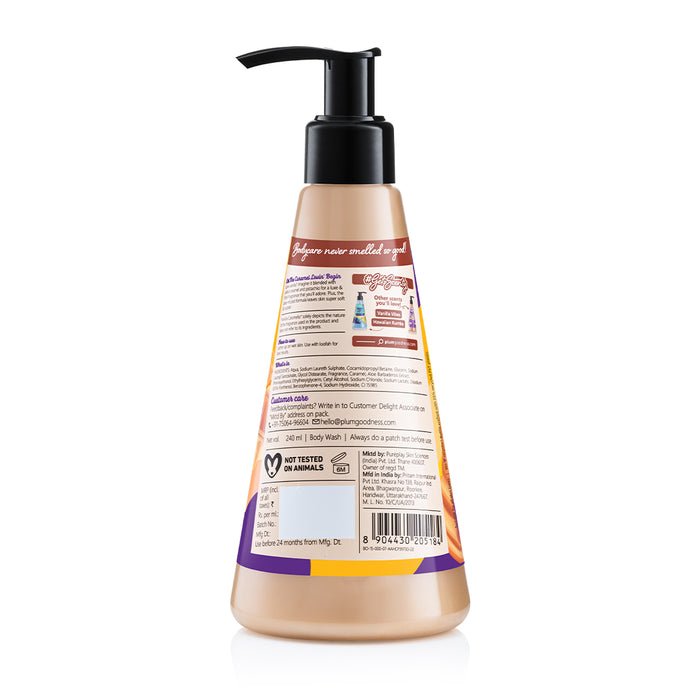Plum vanilla caramello body wash
