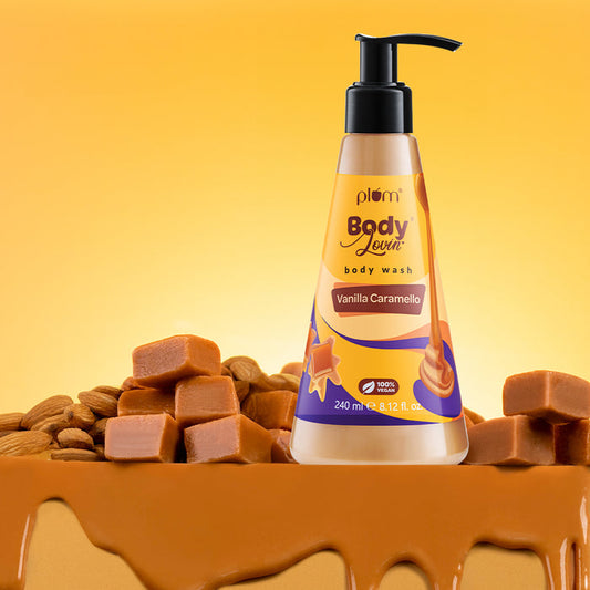 Plum vanilla caramello body wash