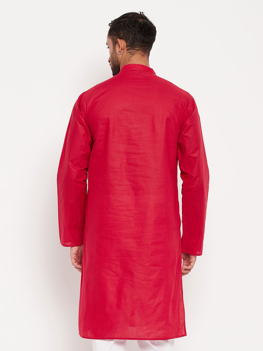 Vastramay Maroon Cotton Baap Beta Kurta