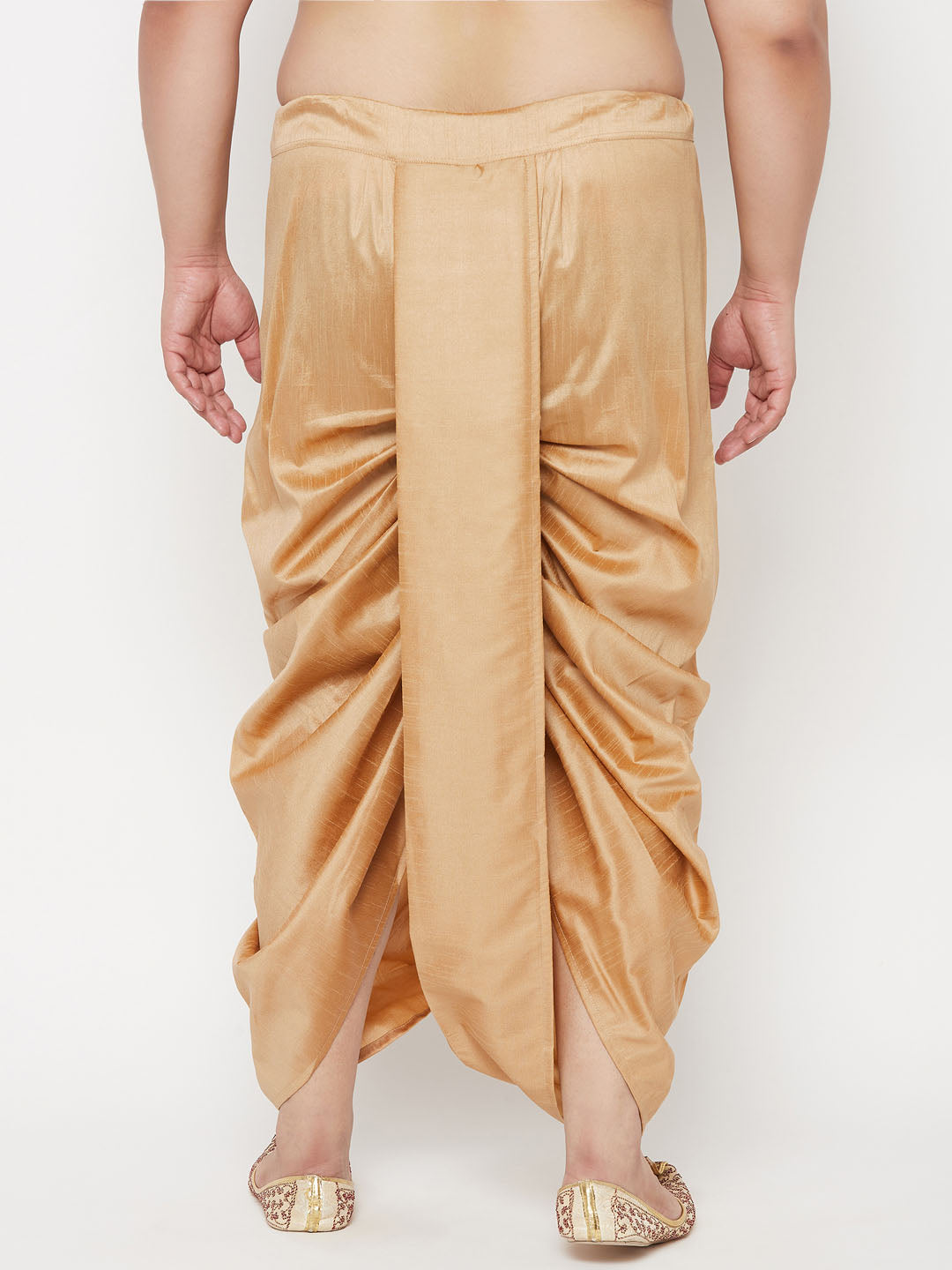 Vastramay mens plus size rose gold cotton blend traditional dhoti