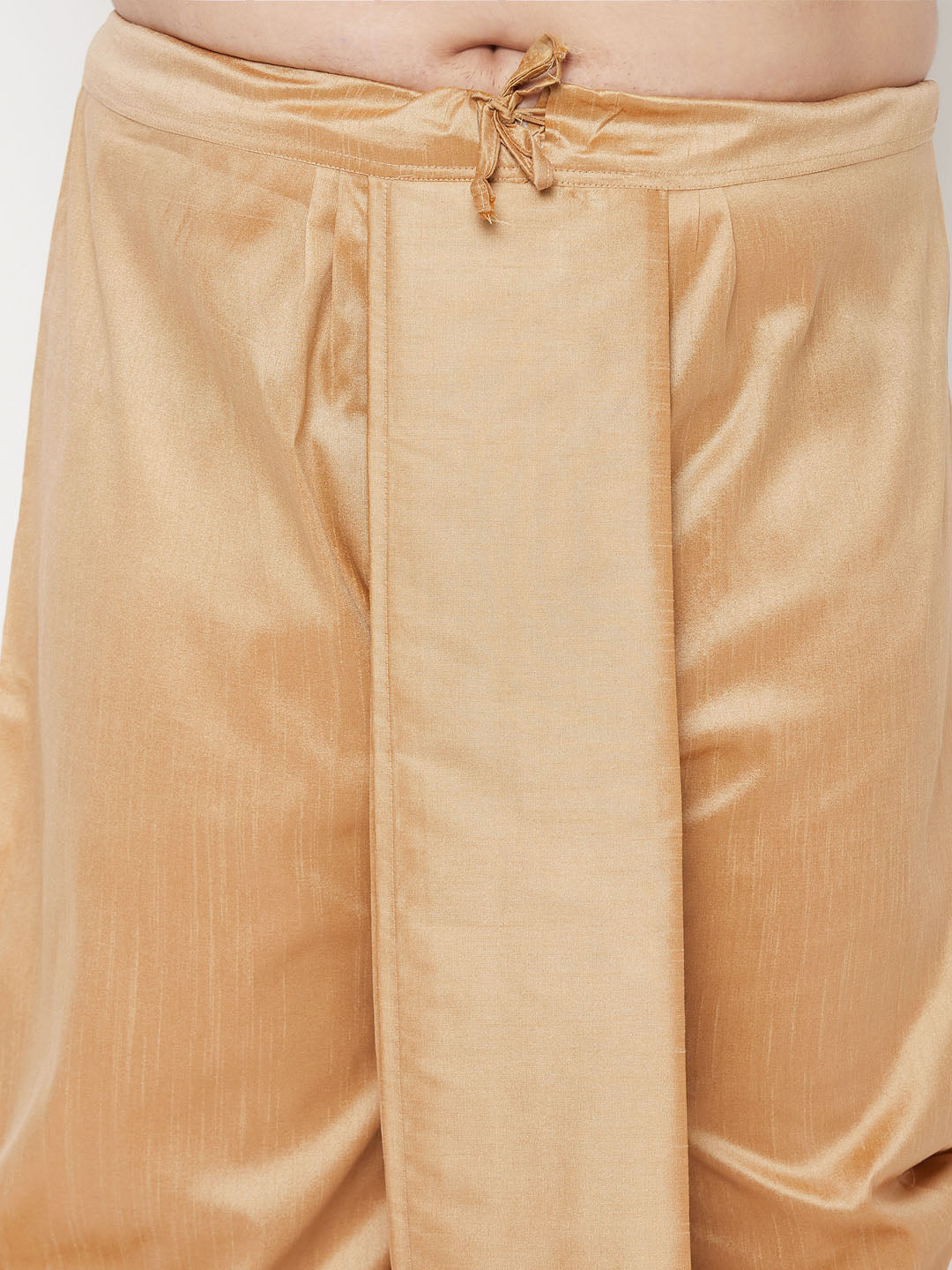 Vastramay mens plus size rose gold cotton blend traditional dhoti