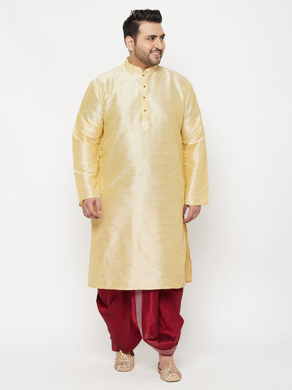 Vastramay mens plus size cotton blend thread work traditional dhoti