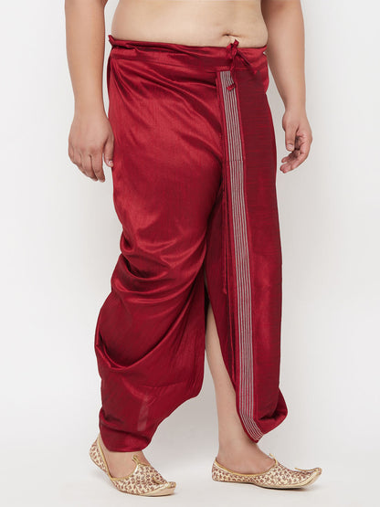 Vastramay mens plus size cotton blend thread work traditional dhoti