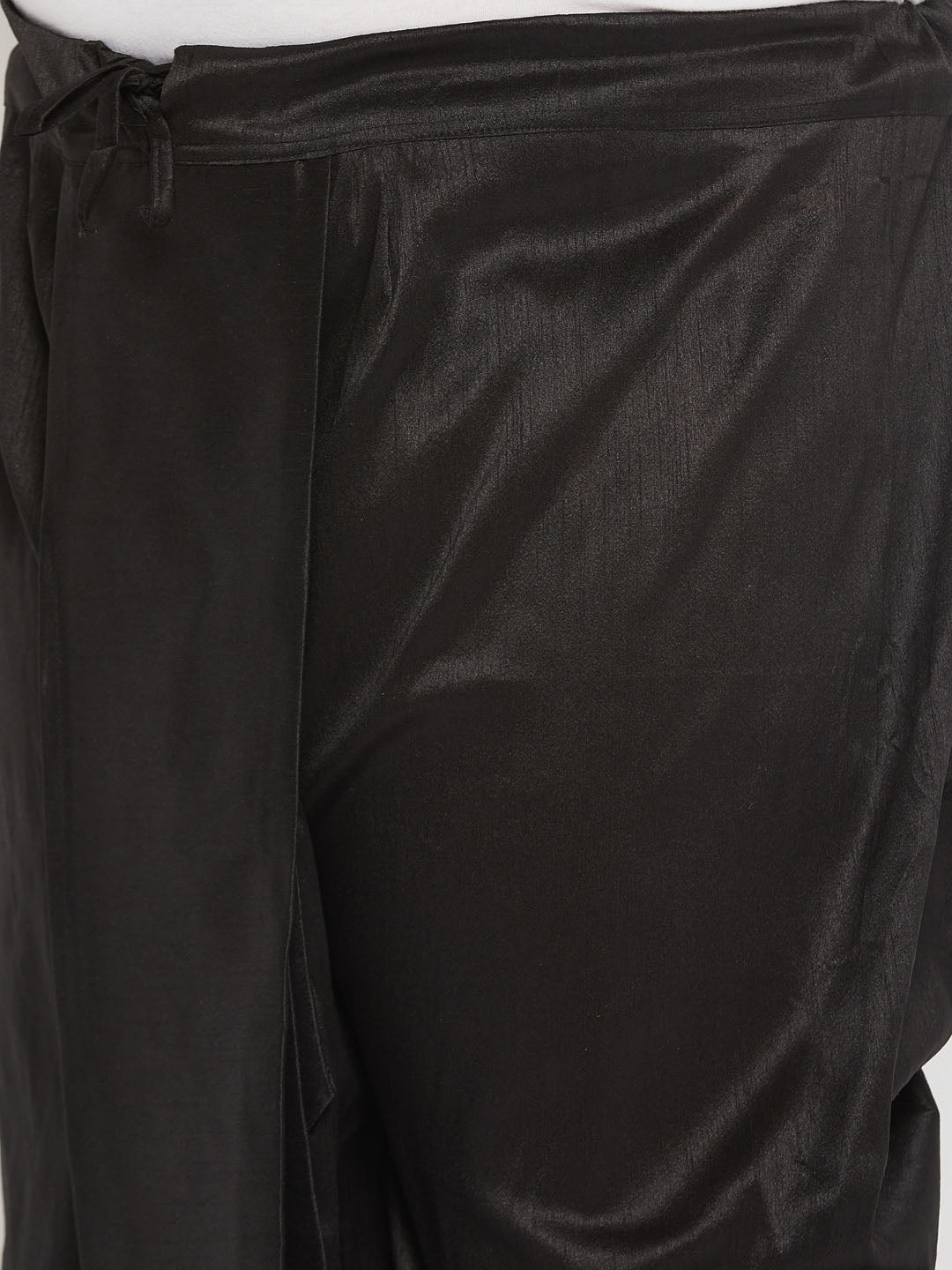 vastramay mens plus size black cotton blend solid traditional dhoti