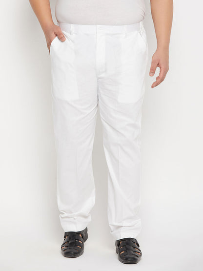 Vastramay mens plus size white pant style pyjama