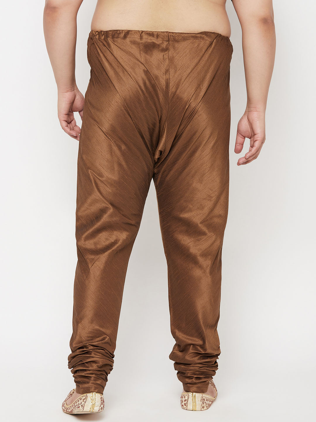 Vastramay mens plus size coffee cotton silk blend pyjama