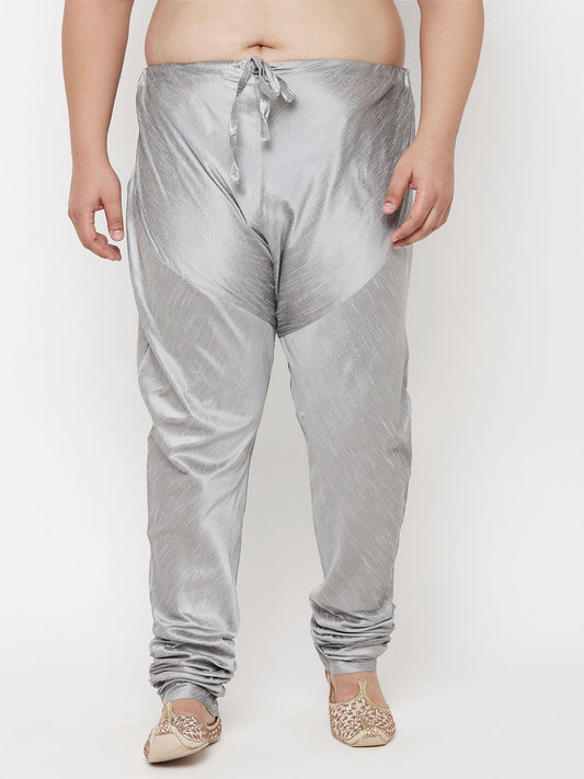 Vastramay mens plus size gray cotton silk blend pyjama