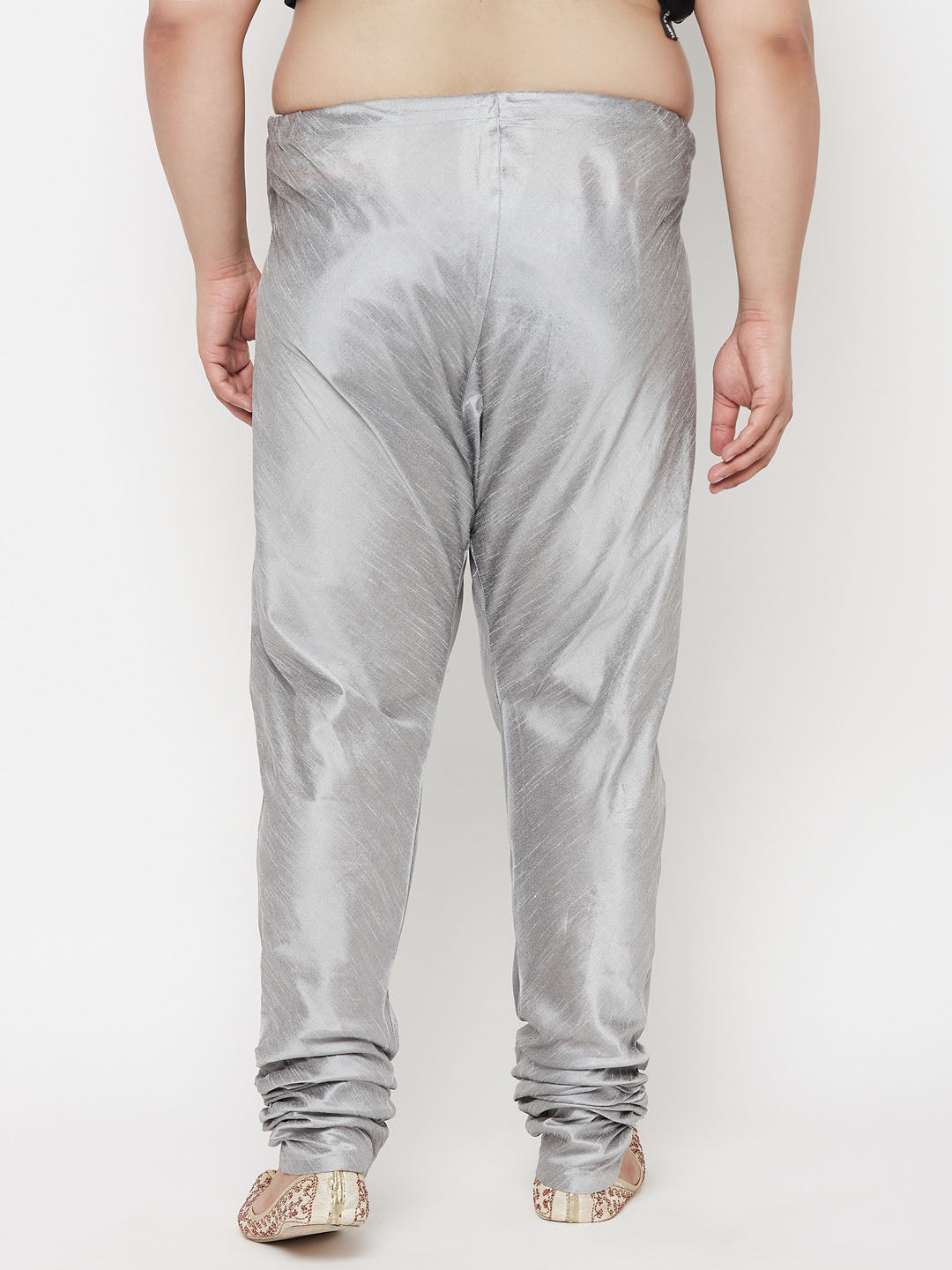 Vastramay mens plus size gray cotton silk blend pyjama