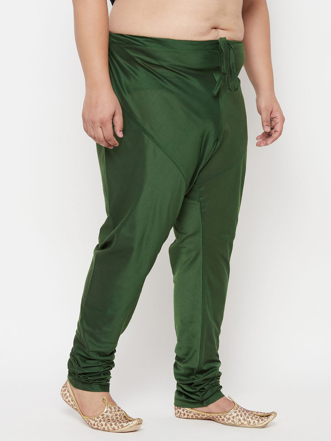 Vastramay mens plus size dark green color pyjama