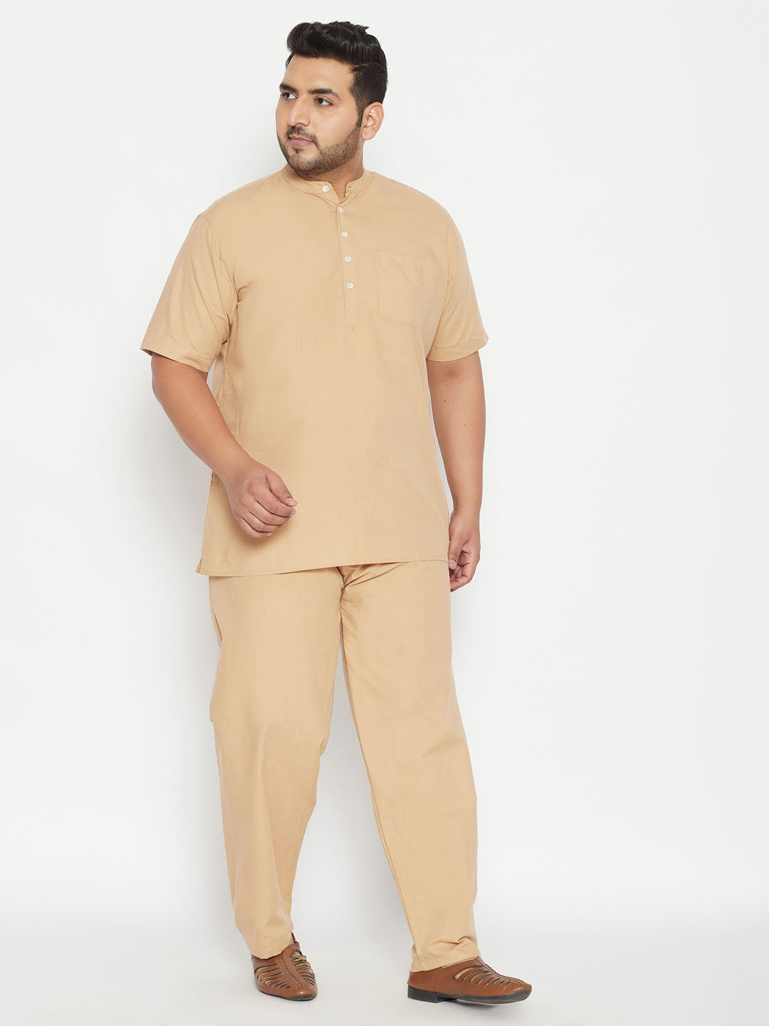 plus size mens work from home kurta and salwar set