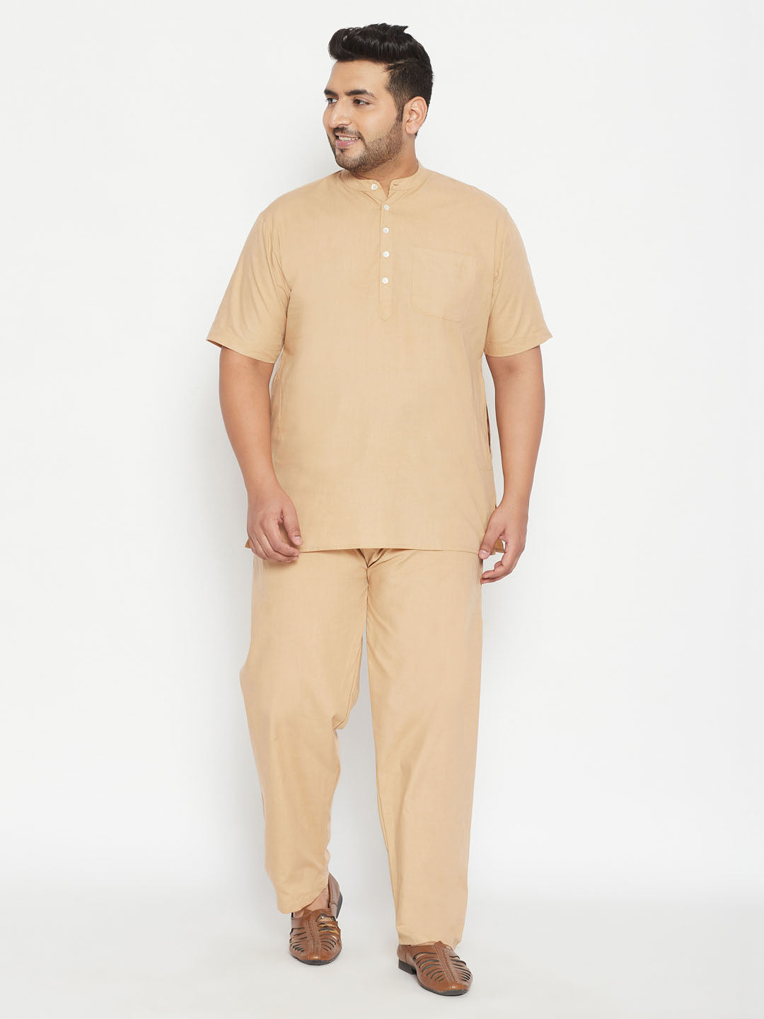 plus size mens work from home kurta and salwar set