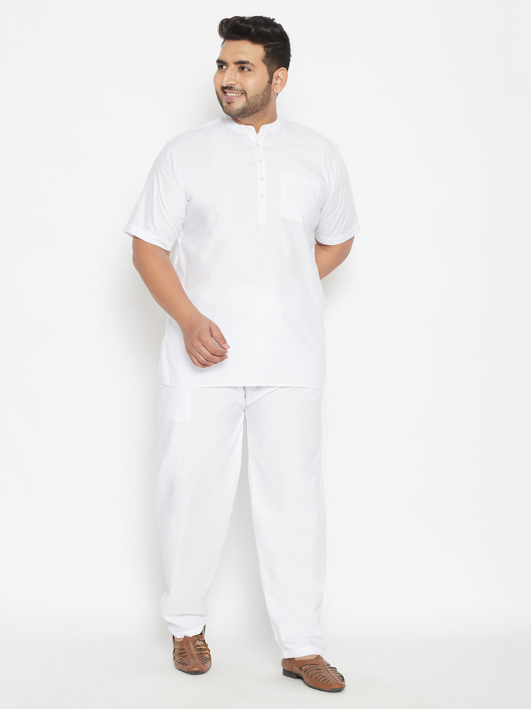 plus size mens work from home kurta and salwar set 1