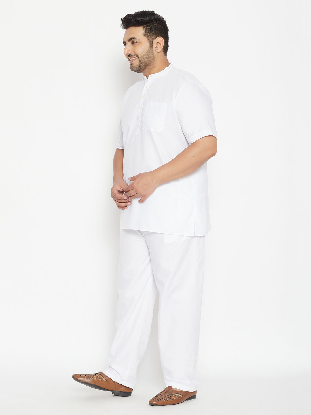 plus size mens work from home kurta and salwar set 1