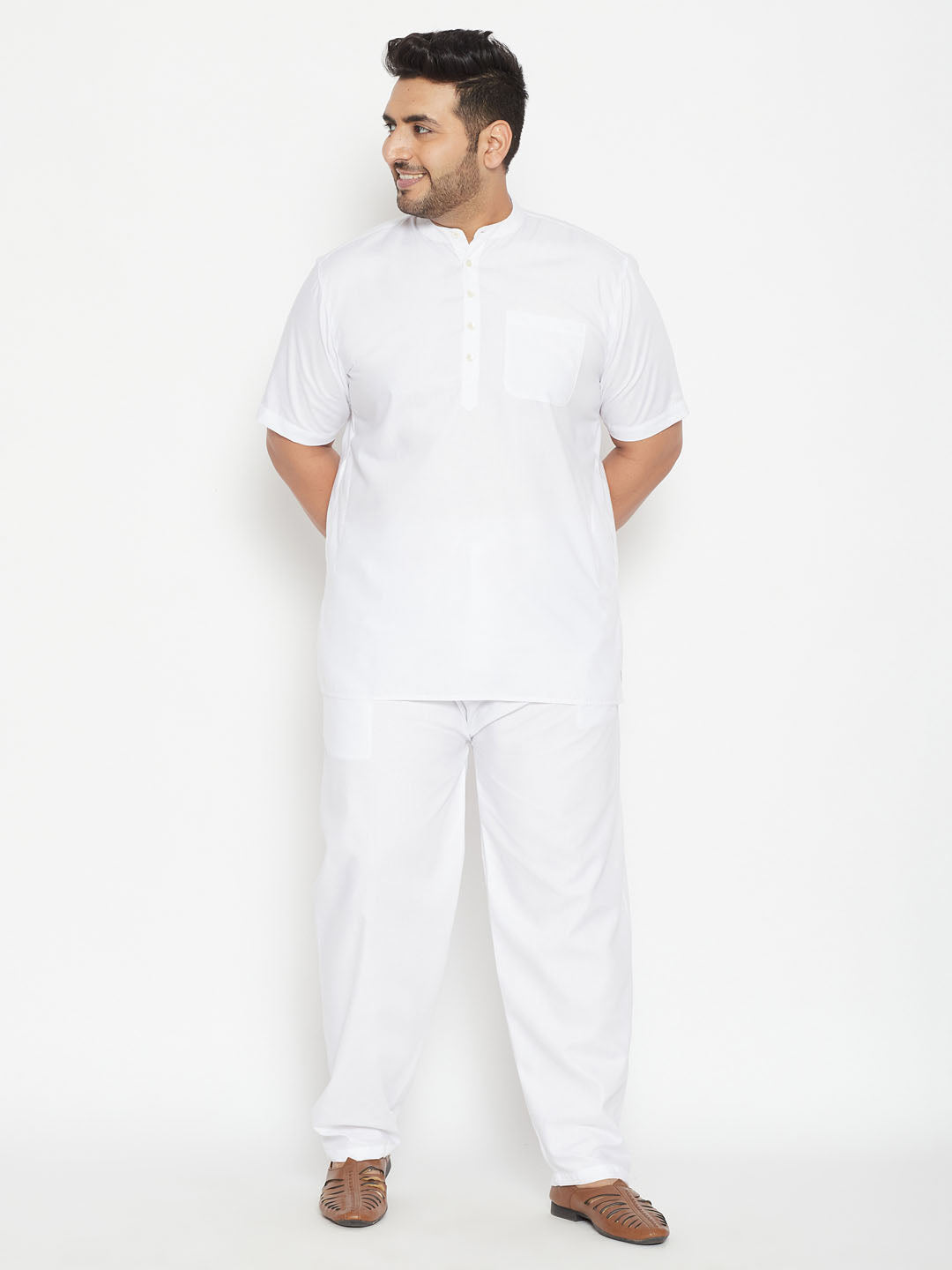 plus size mens work from home kurta and salwar set 1