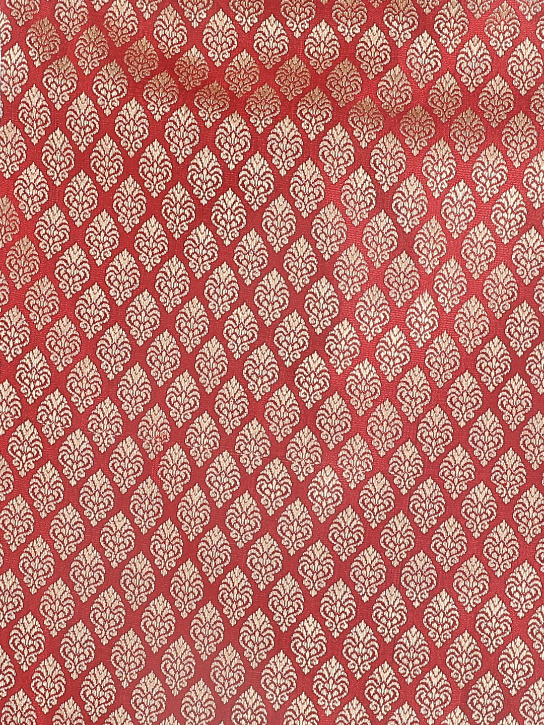 Vastramay SISHU Boys Gold-Toned & Maroon Woven Design Nehru Jackets