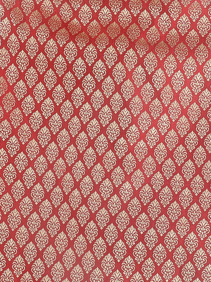 Vastramay SISHU Boys Gold-Toned & Maroon Woven Design Nehru Jackets
