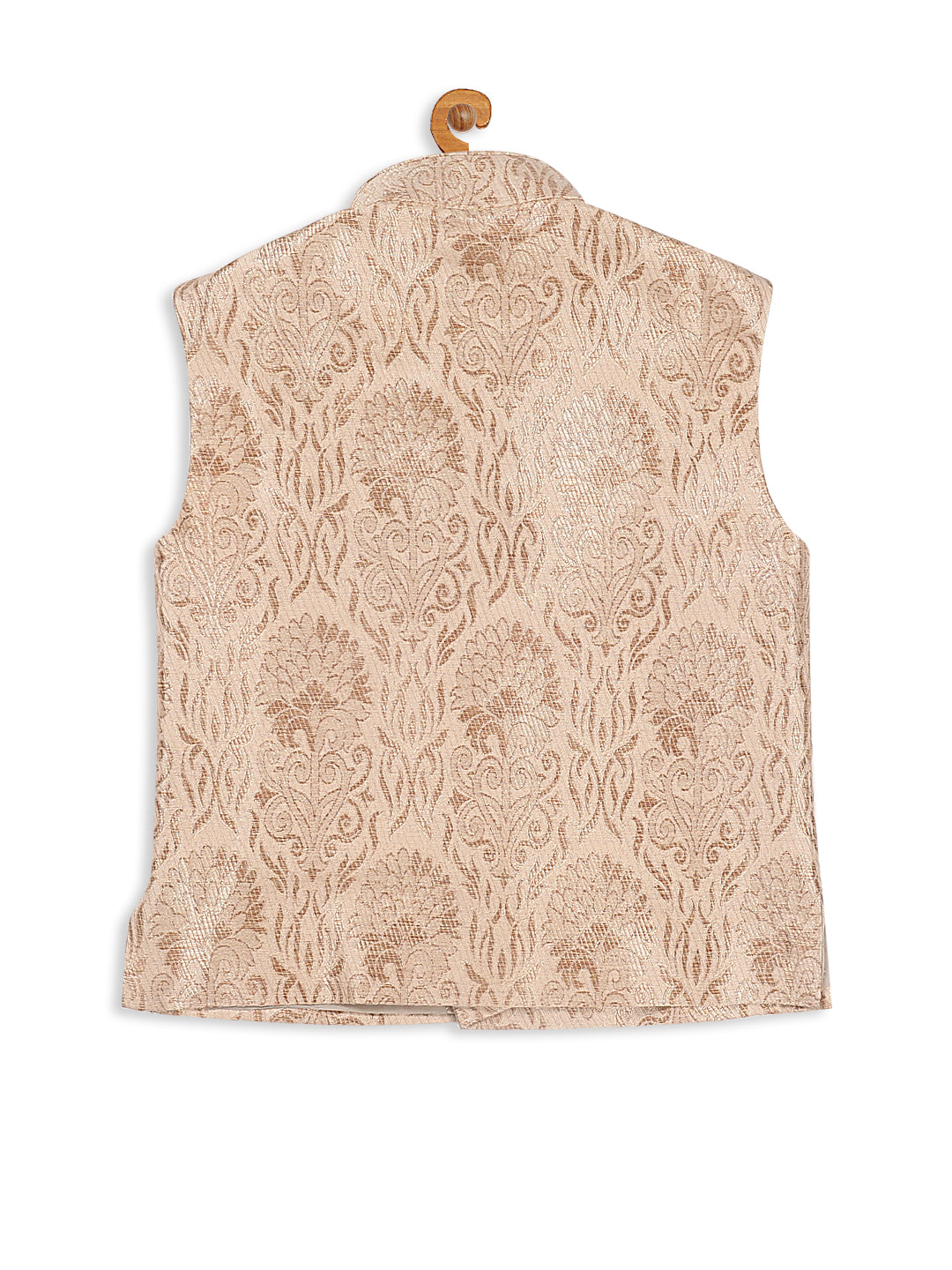 Vastramay SISHU Boy's Rose Gold Silk Blend Nehru Jacket