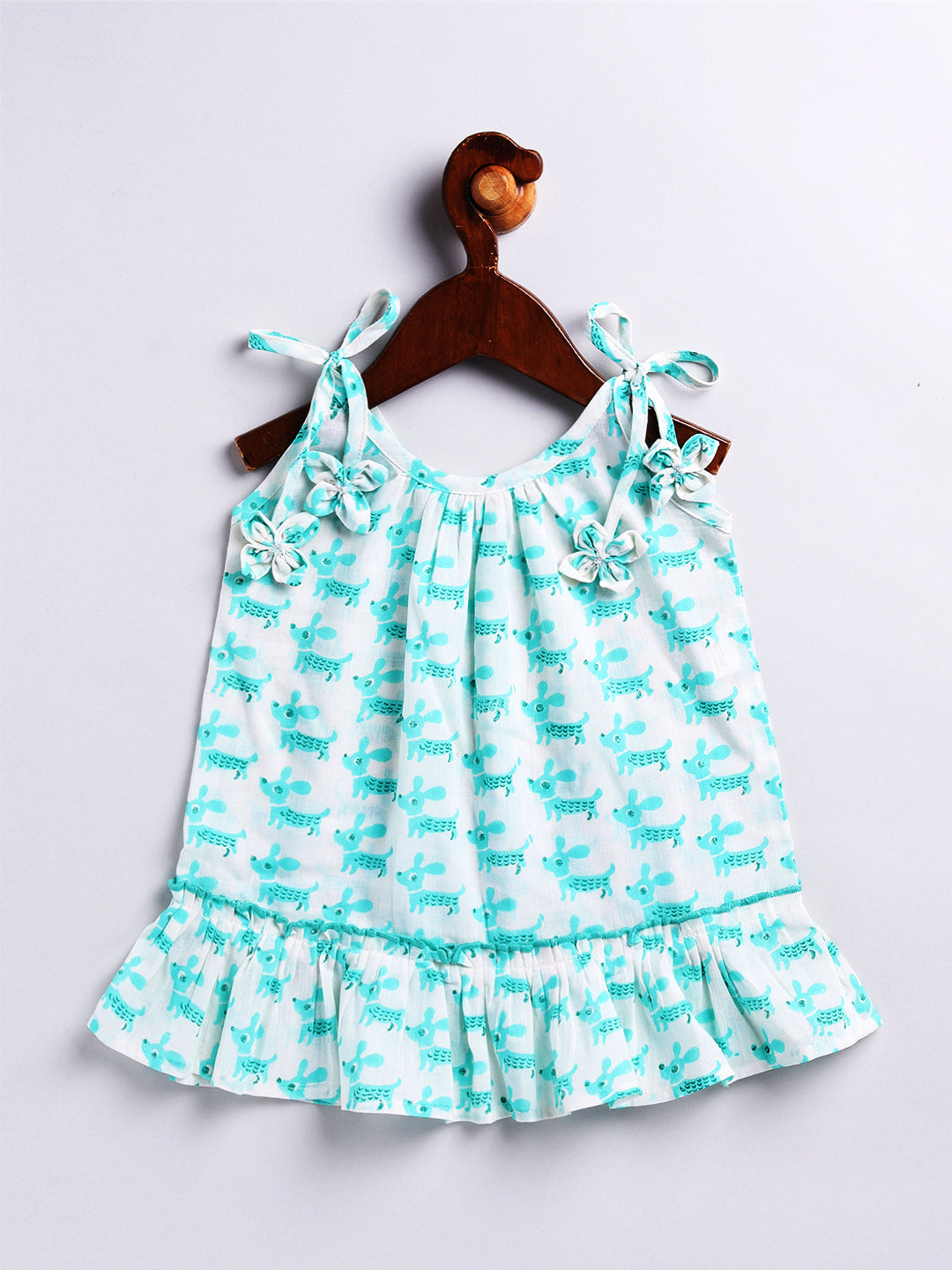 Vastramay Girl's Aqua Dress