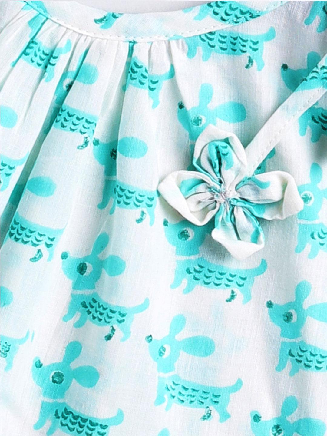 Vastramay Girl's Aqua Dress