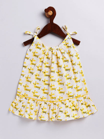 Vastramay Girl's Yellow Dress