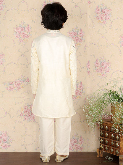 Viscose Cream Mirror Traditional Sibling Set