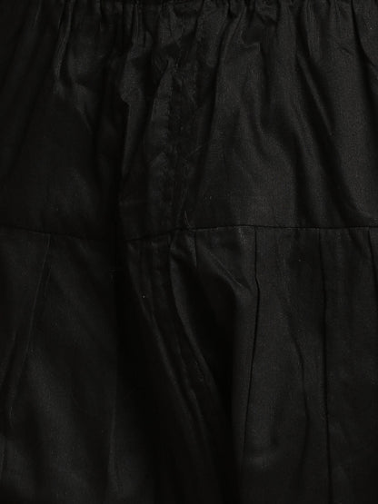 vastramay mens black mirror georgette kurta with patiala set