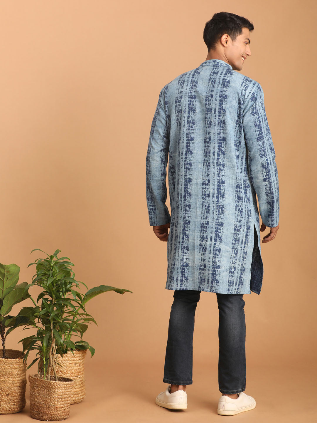 vastramay mens washable denim kurta