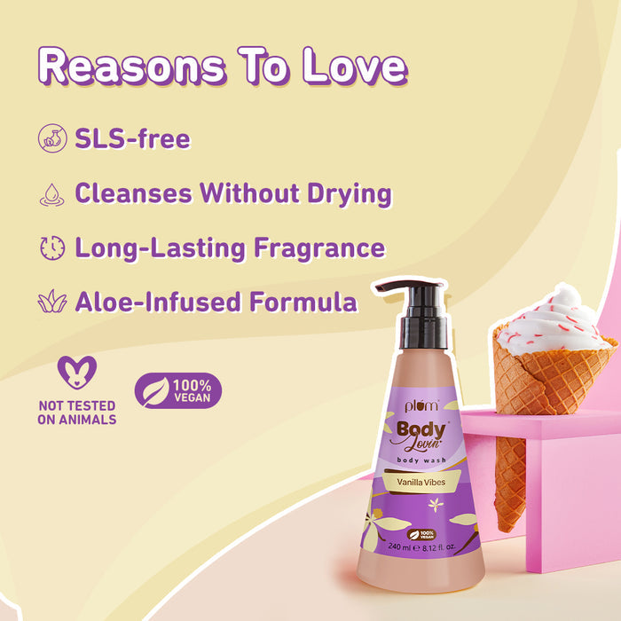 Plum vanilla vibes body wash