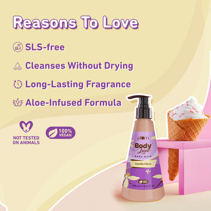 Plum vanilla vibes body wash