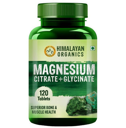 Himalayan Organics Magnesium Citrate+Glycinate Tablets - PUSHMYCART