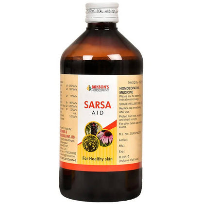 Bakson's Homeopathy Sarsa Aid Syrup - PUSHMYCART