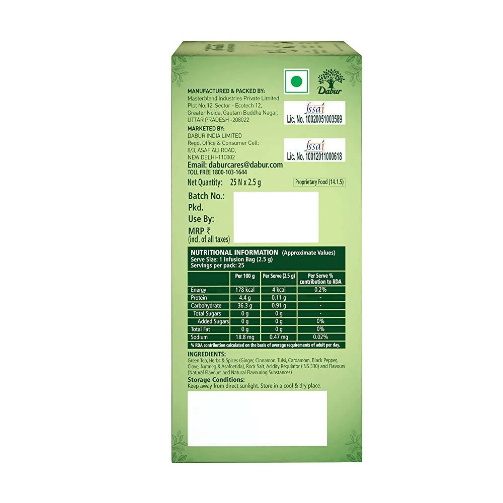 Dabur Vedic Green Teabags Detox Kahwa