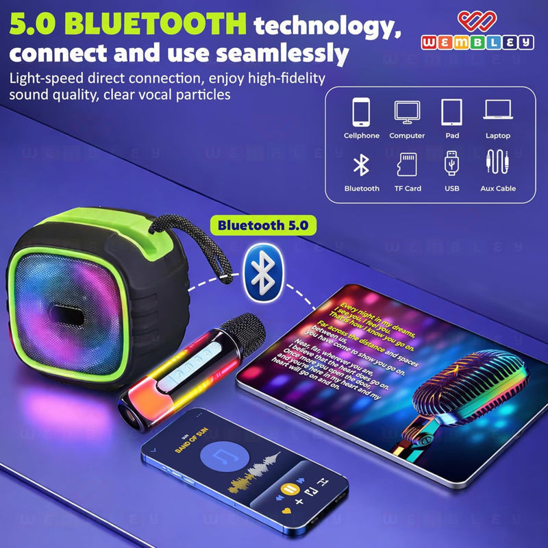 Wembley Karaoke Bluetooth Speaker with Mic