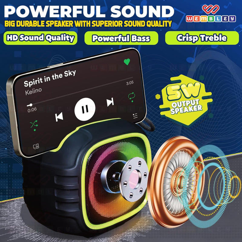 Wembley Karaoke Bluetooth Speaker with Mic