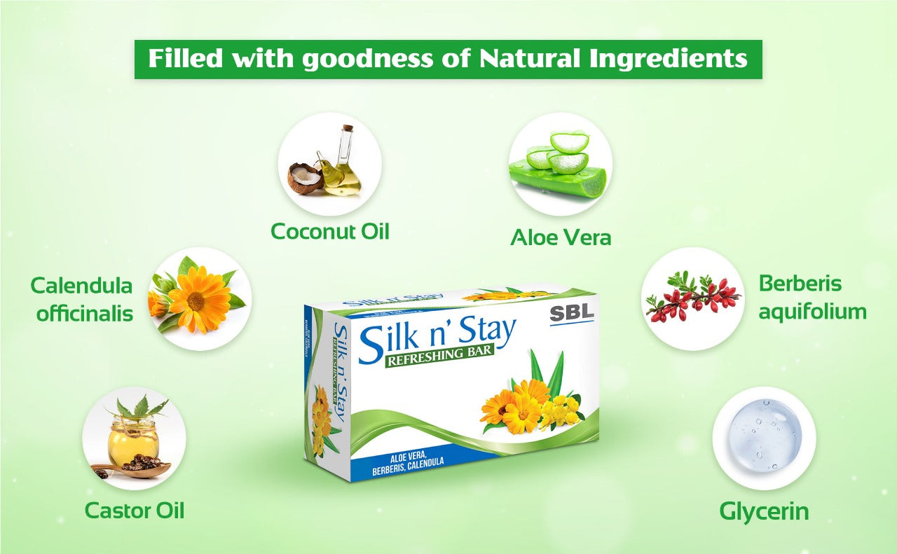 SBL Silk N Stay Refreshing Bar Aloe vera, Berberis & Calendula